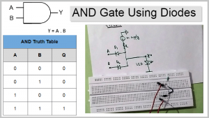 And Gate using Diodes on breadboard
