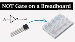 NOT gate on a breadboard using a transistor