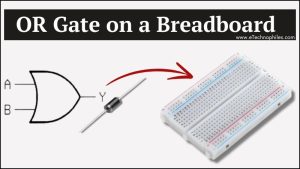 OR Gate using diodes on a breadboard