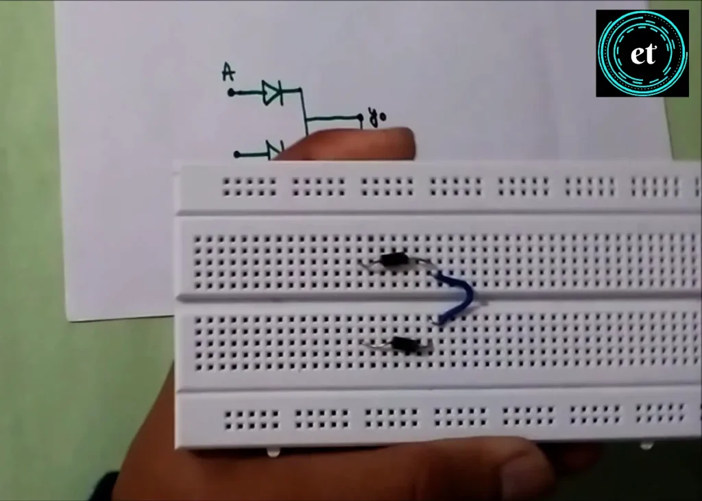 Place diode on the breadboard