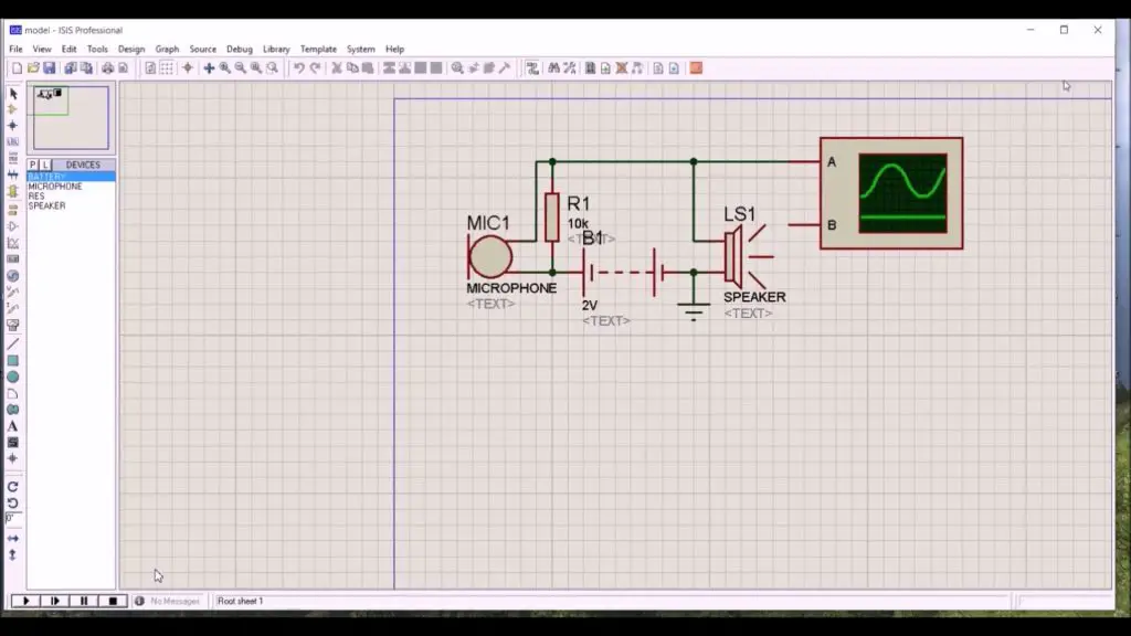 Demo circuit of the microphone