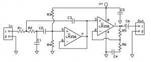 3000Hz Active Low-pass Filter for Radio Communications