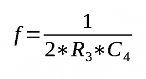 Opamp Osillator frequency formula