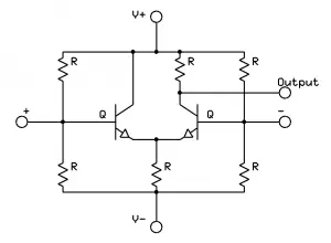 The long-tailed pair – the base for the operational amplifier