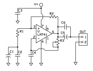 Relaxation Oscillator Circuit using Opamp