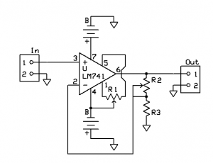 DC Non-inverting amplifier circuit