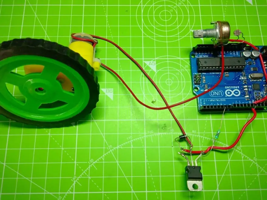 Light controlled DC motor