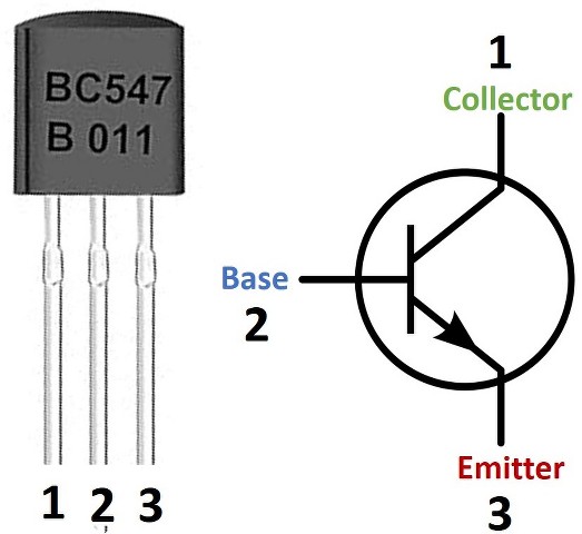 BC547 transistor pinout