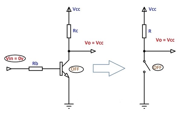 Transistor as an open switch