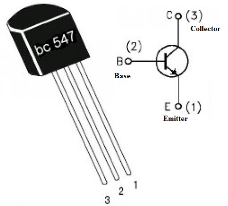 BC547 transistor Pinouts