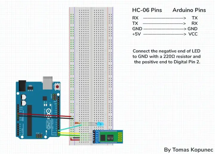 HC-06 Arduino Connections