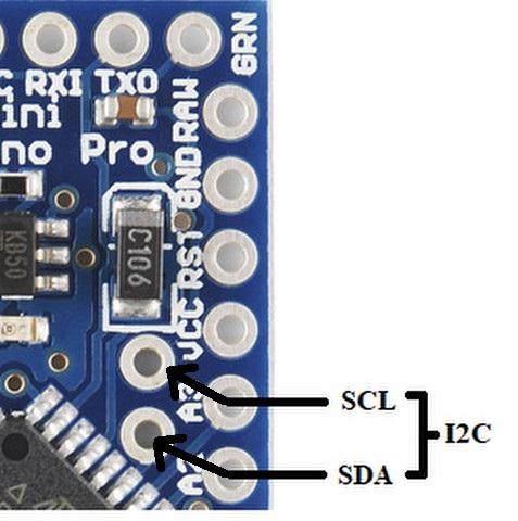 Arduino Mini I2C pins