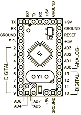 Arduino Pro Mini 03 pinout