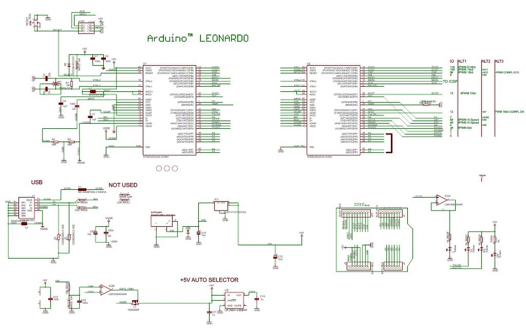 Arduino Leonardo Schematic