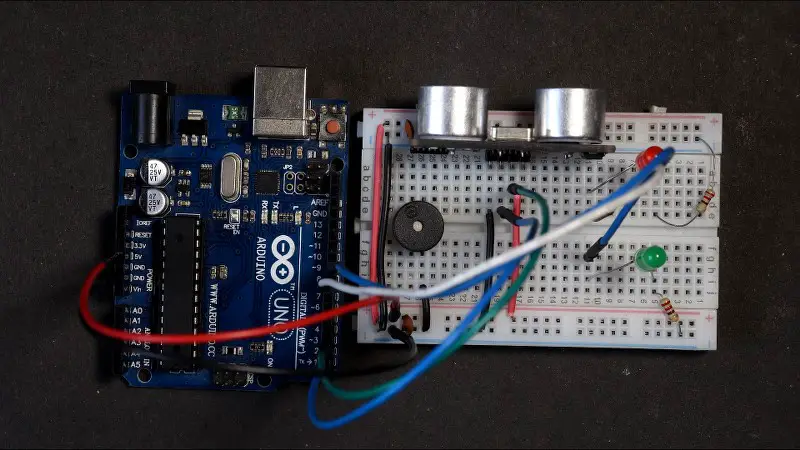 Intruder Alarm Project using Ultrasonic Sensor