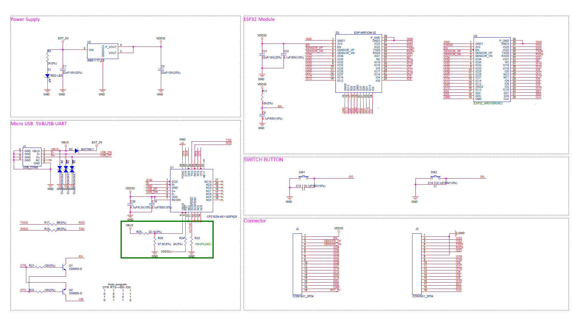 ESP32 Dev board Schematic