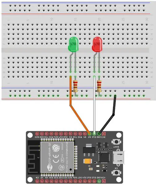 Circuit Diagram of ESP32 web server project