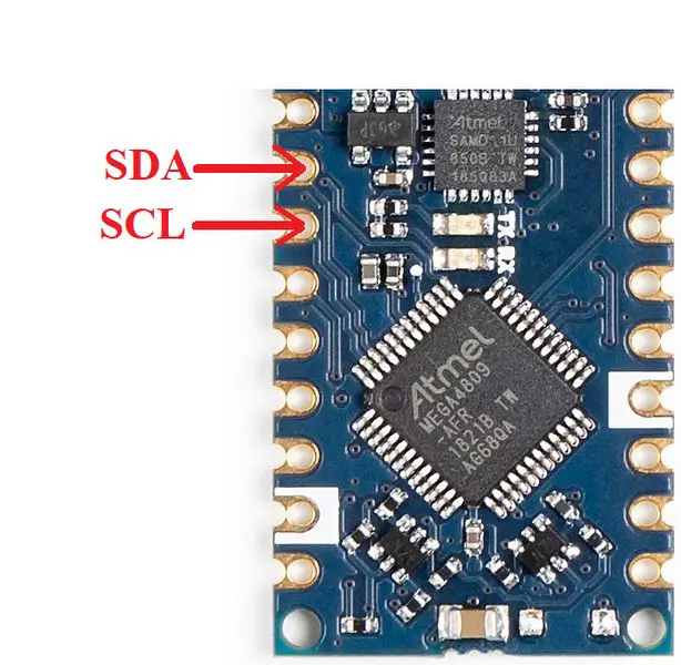 Aduino Nano Every I2C pins