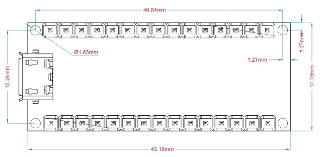 Arduino Nano Every Dimensions