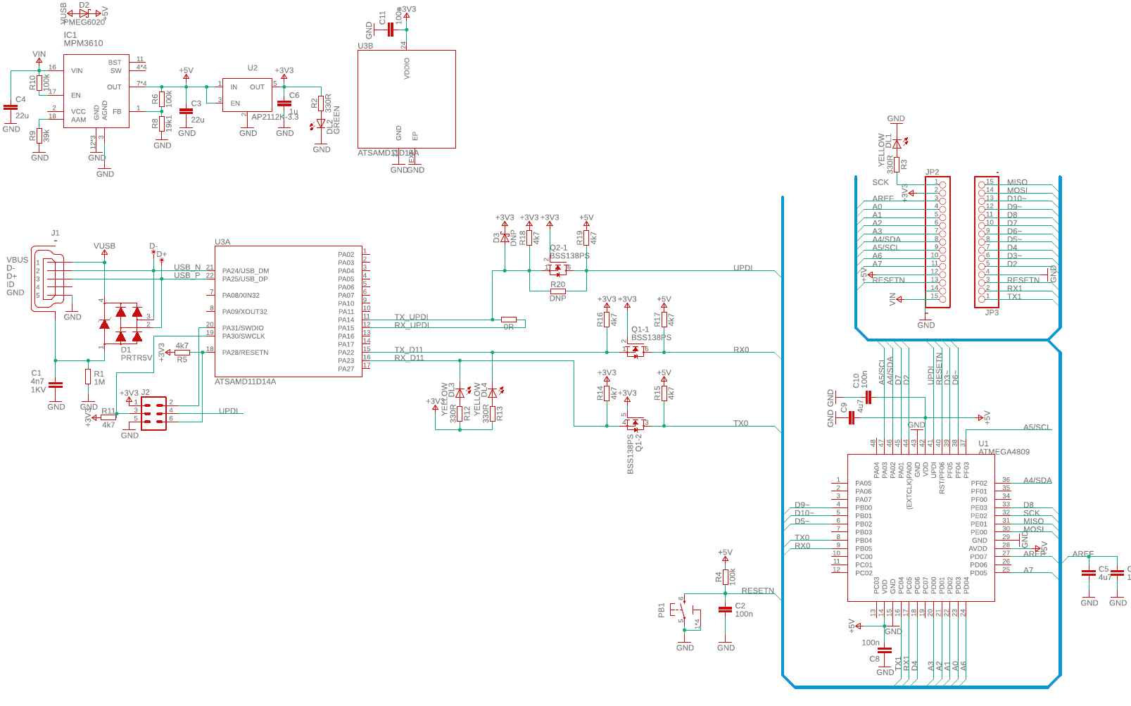 Arduino Nano Every Schematic