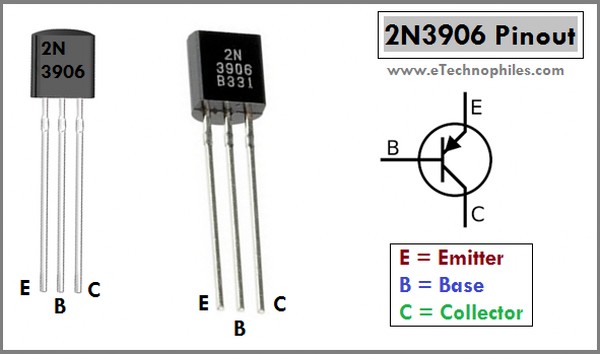 2N3906 Transistor Pinout, datasheet & specs