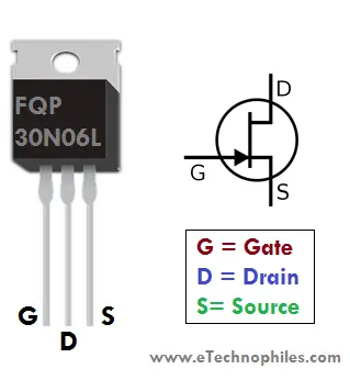 FQP30N06L Transistor Pinout