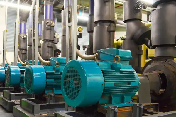 Three-phase induction motors installed in an industry