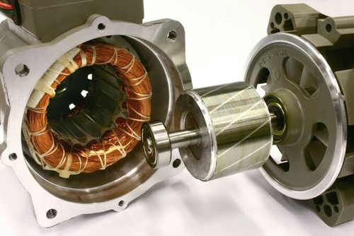Stator (on the right) and Rotor (on the left) of an Induction Motor