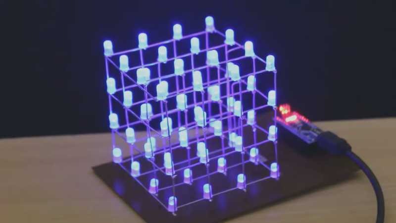 4X4 Led cube using Arduino