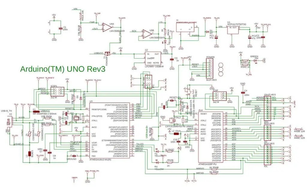 Arduino UNO REV3 Schematic