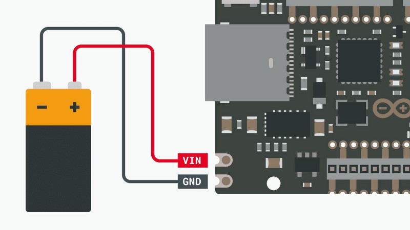 External power supply pin for Arduino UNO Mini LE