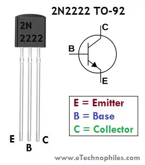 2N2222 Pinout(TO-92 Package)