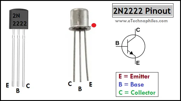 fresa metal Arroyo 2N2222 Transistor Basics- Pinout, Specs & Equivalent