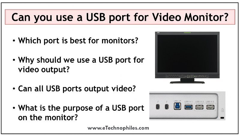 Monitor Usb Connection Can You Use a USB Port For Video Monitor? (Explained)