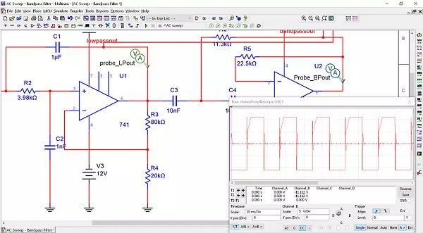 NI MultiSIM circuit simulation software