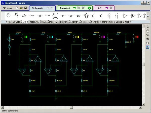 Simulation in idealCircuit