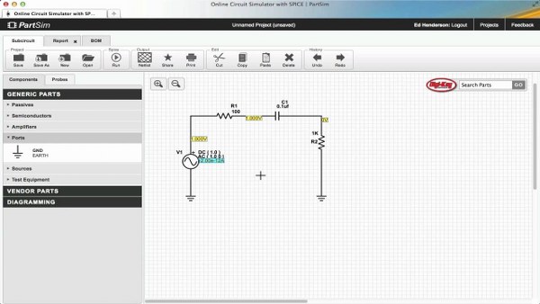 Simulation in PartSim