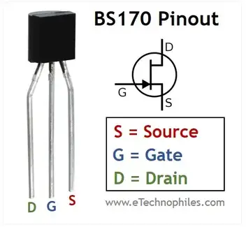 1588# Transistor mosfet BS170 canal N 60v 0,5A