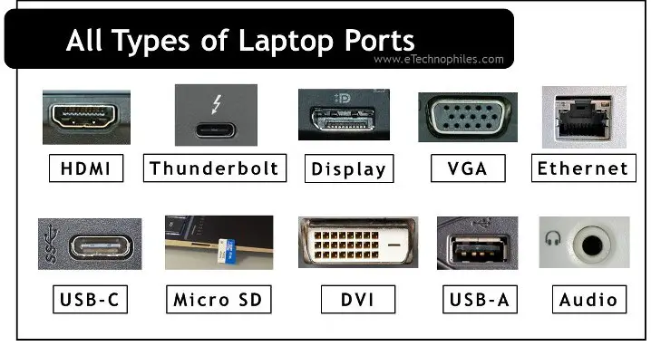 hp laptop ports