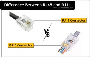 Difference between RJ45 and RJ11
