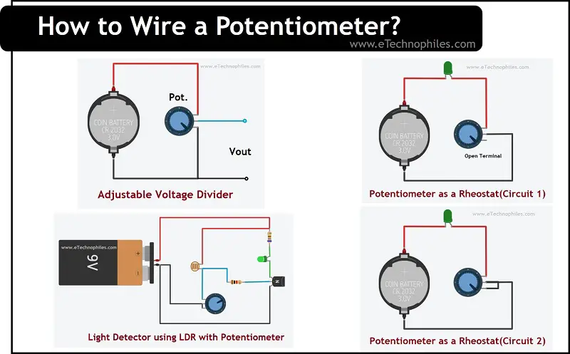Potentiometer Wiring- 4 Ways to Wire a Potentiometer