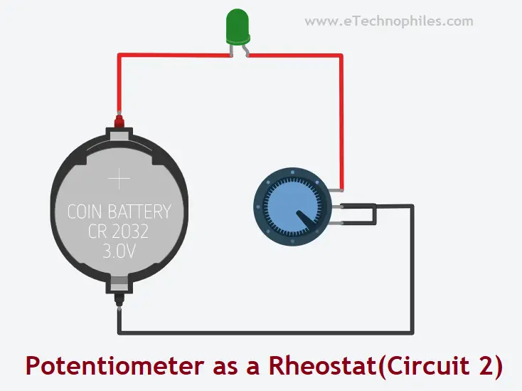 Potentiometer as a Rheostat(No open Terminal)