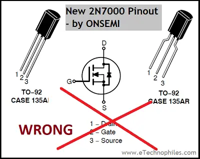 ONSemi 2N7000 Wrong Pinout