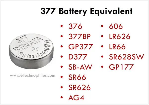 377 Equivalent batteries