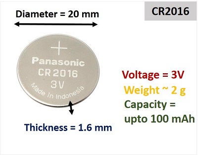 CR2016 Specs