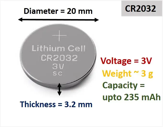 CR2032 Battery Specs