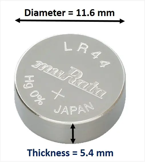 LR44 Dimensions