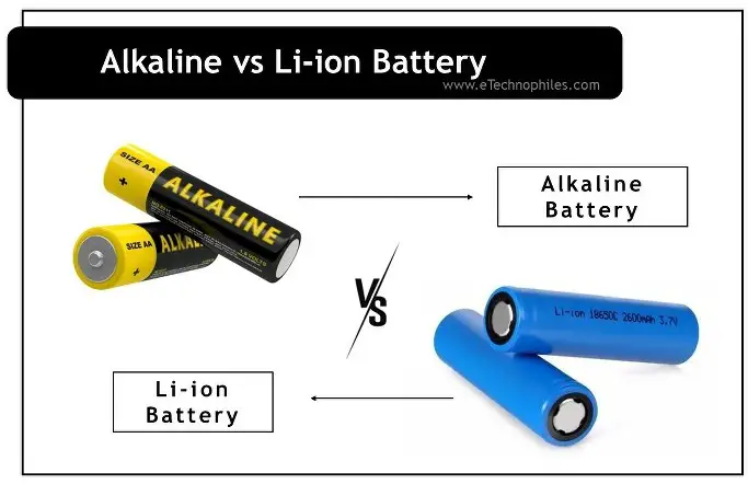 alkaline battery vs li-ion battery