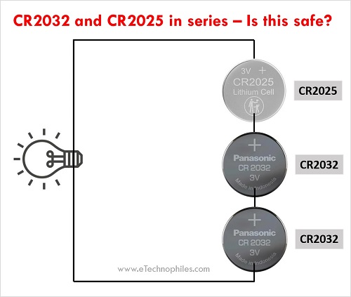 CR2032 and CR2025 in series