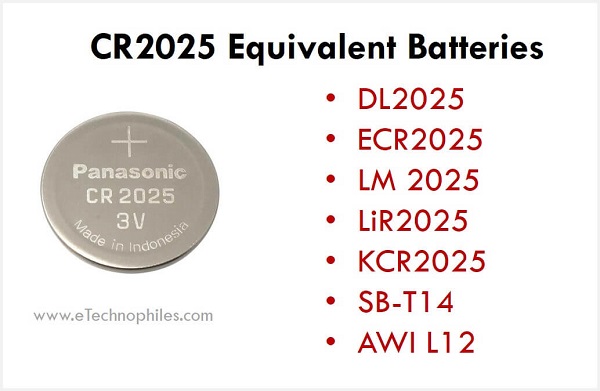 CR2025 equivalent batteries